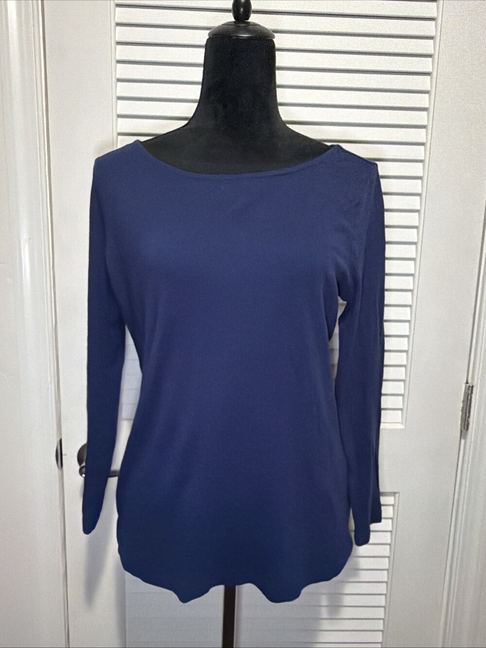 Vineyard Vines Navy Blue Long Sleeve Crew Neck Top - Size Large